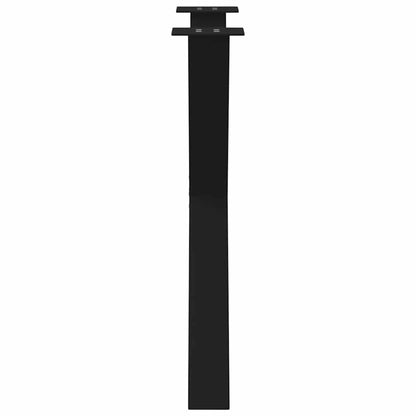 Eettafelpoten 2 st X-vormig 70x(72-73) cm staal zwart