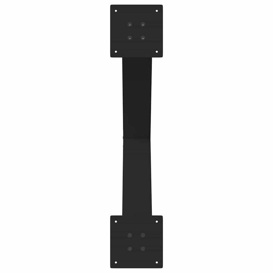 Eettafelpoten 2 st X-vormig 70x(72-73) cm staal zwart