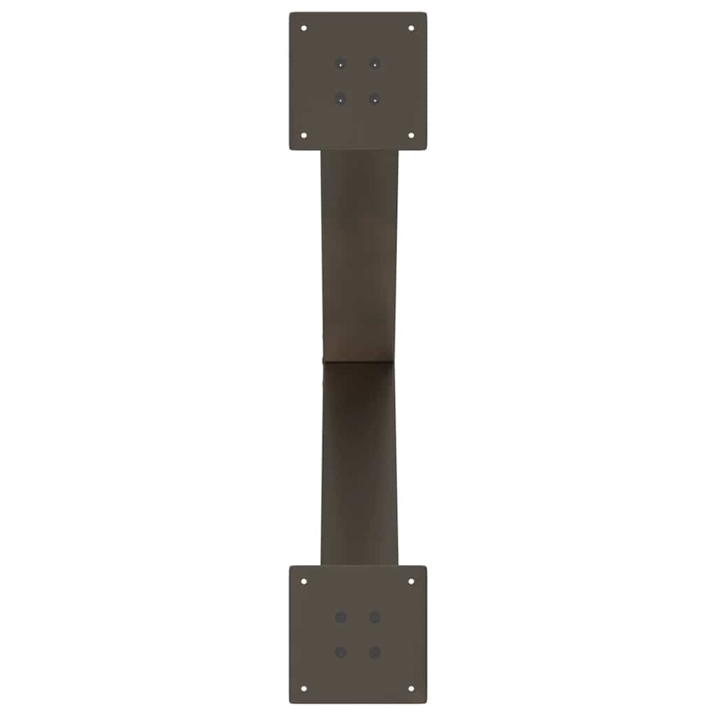 Eettafelpoten X-Vormig 70X(72-73) Cm Staal Naturel 70 x (72-73) cm (80 mm)