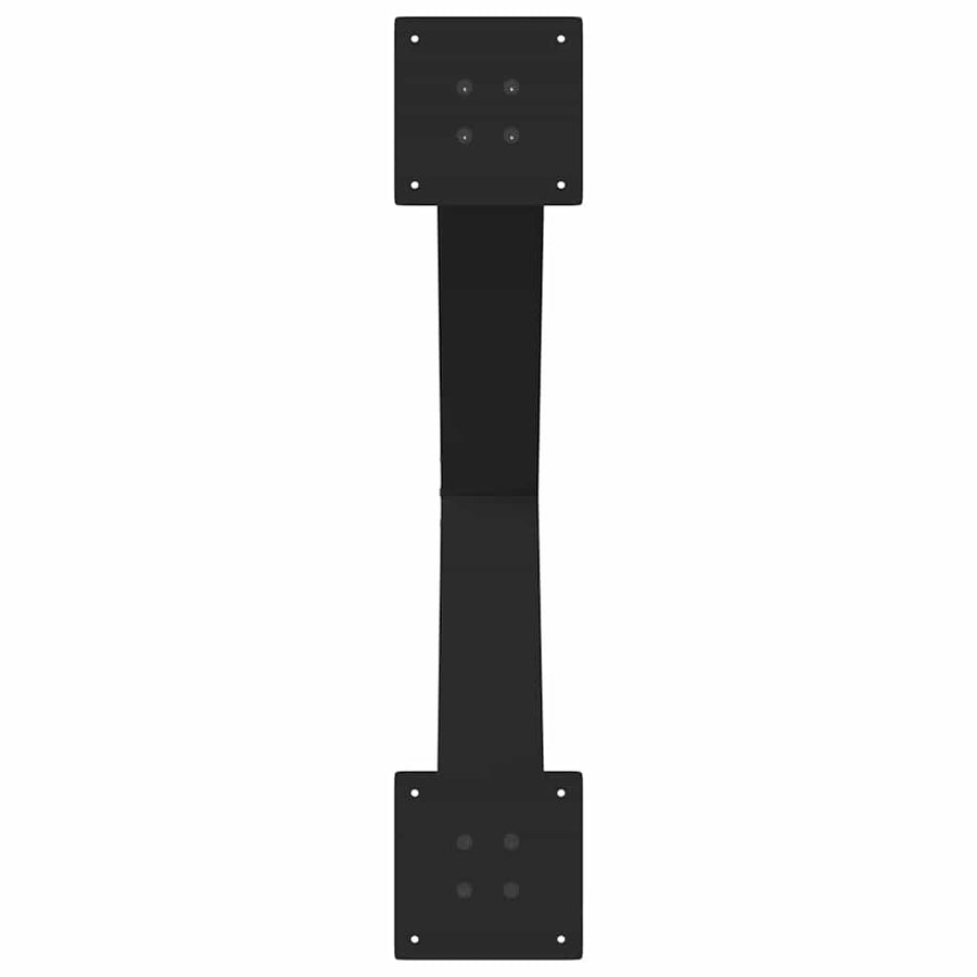 Eettafelpoten 2 st X-vormig 80x(72-73) cm staal zwart