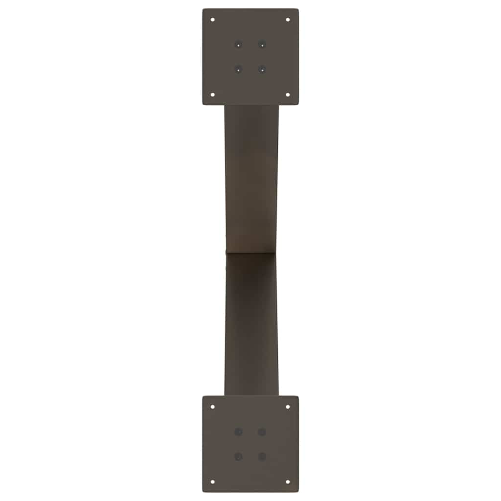 Eettafelpoten X-Vormig 80X(72-73) Cm Staal Naturel 80 x (72-73) cm (80 mm)