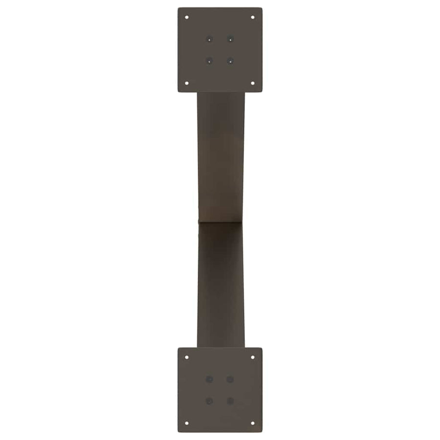 Eettafelpoten X-Vormig 80X(72-73) Cm Staal Naturel 80 x (72-73) cm (80 mm)