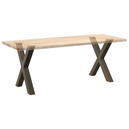 Eettafelpoten X-Vormig 80X(72-73) Cm Staal Naturel 80 x (72-73) cm (80 mm)