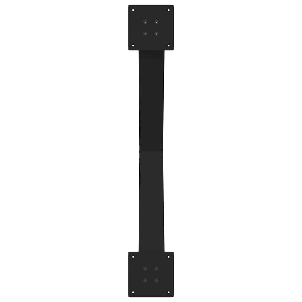 Eettafelpoten 2 st X-vormig 90x(72-73) cm staal zwart
