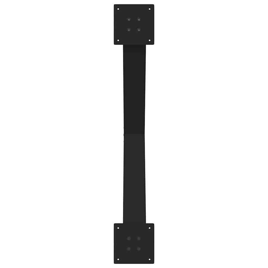 Eettafelpoten 2 st X-vormig 90x(72-73) cm staal zwart