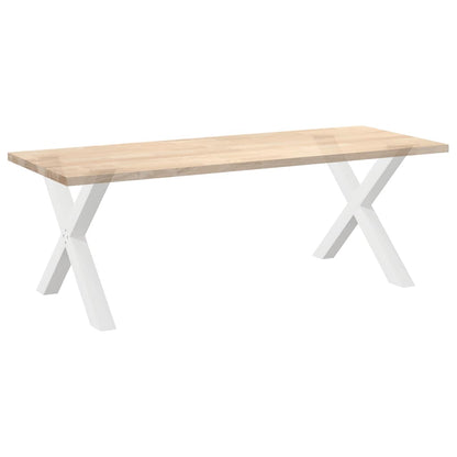 Eettafelpoten 2 st X-vormig 90x(72-73) cm staal wit