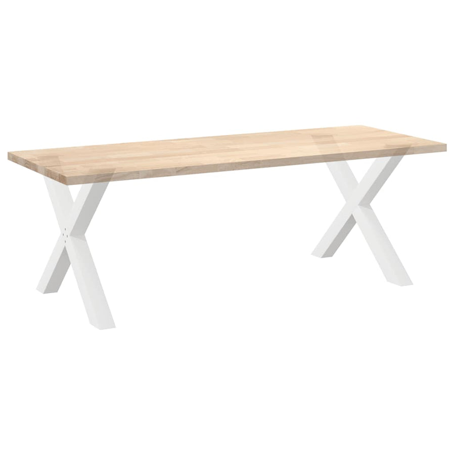 Eettafelpoten 2 st X-vormig 90x(72-73) cm staal wit