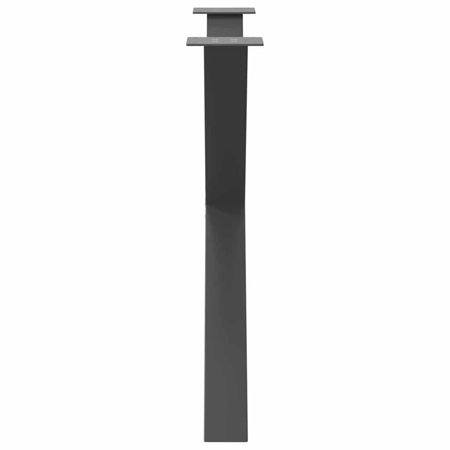 Eettafelpoten 2 st X-vormig 90x(72-73) cm staal antraciet