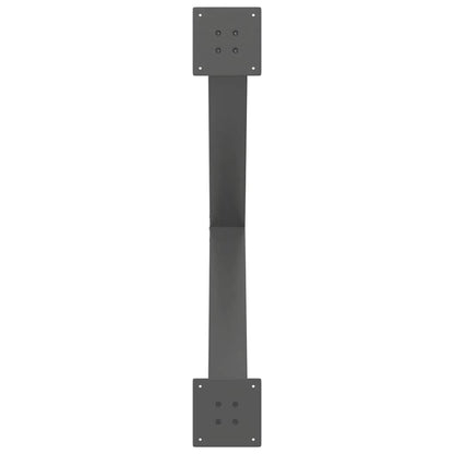 Eettafelpoten 2 st X-vormig 90x(72-73) cm staal antraciet