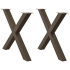 Eettafelpoten 2 st X-vorm 90x72-73 cm staal