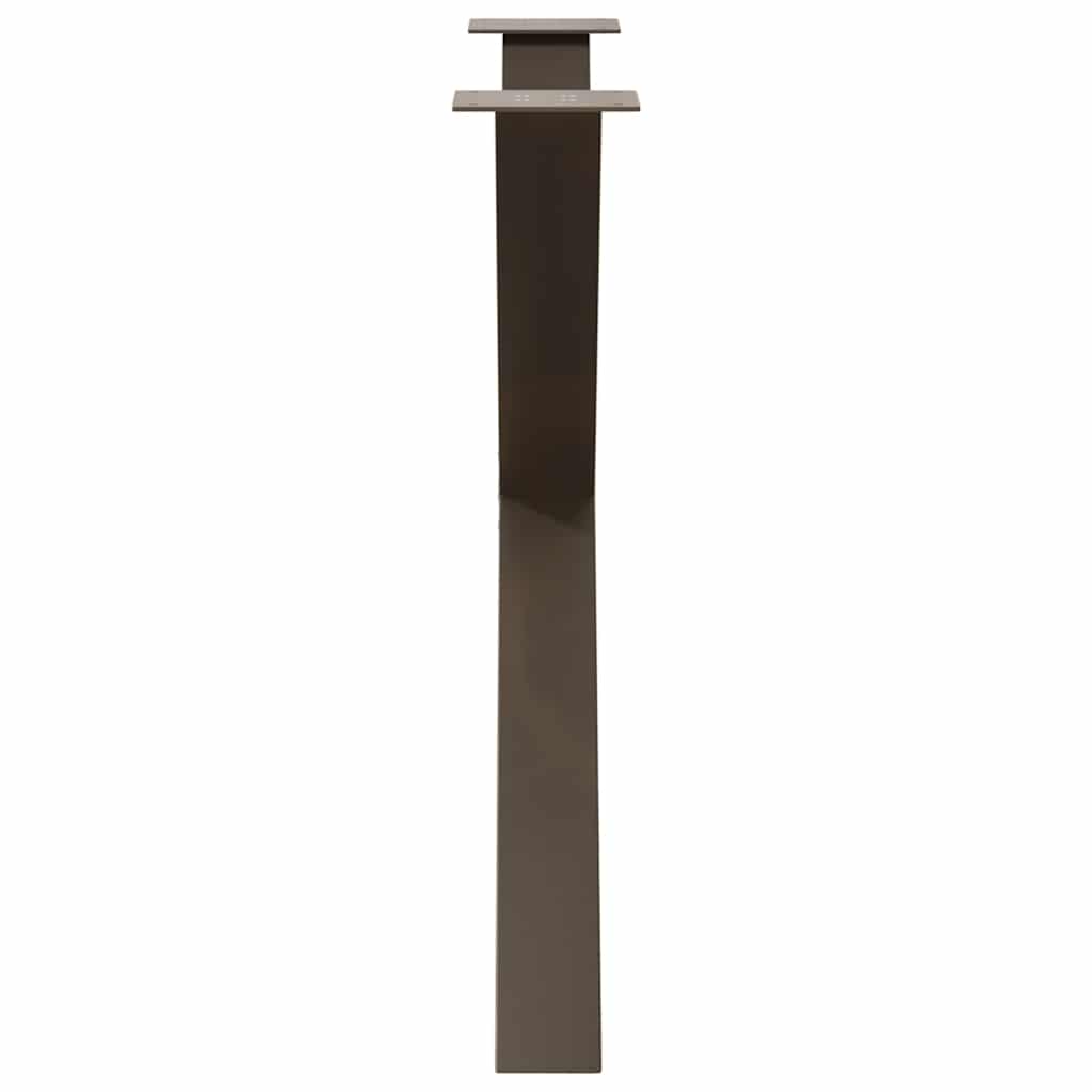 Eettafelpoten 2 st X-vormig 90x(72-73) cm staal naturel