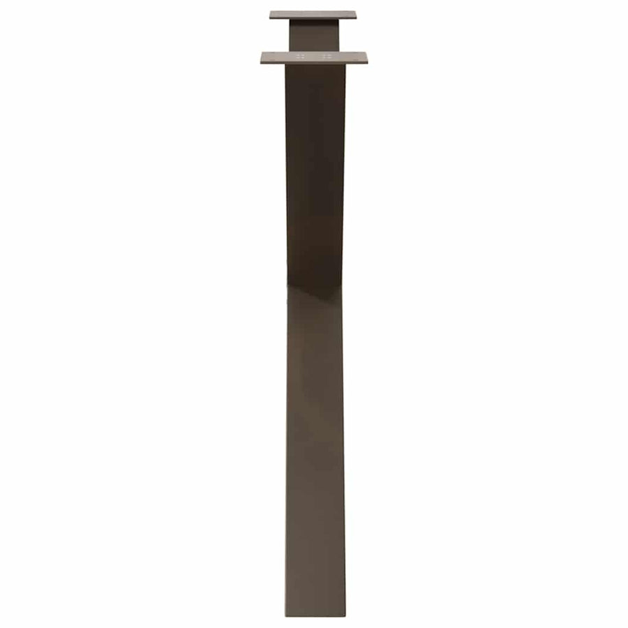 Eettafelpoten 2 st X-vormig 90x(72-73) cm staal naturel