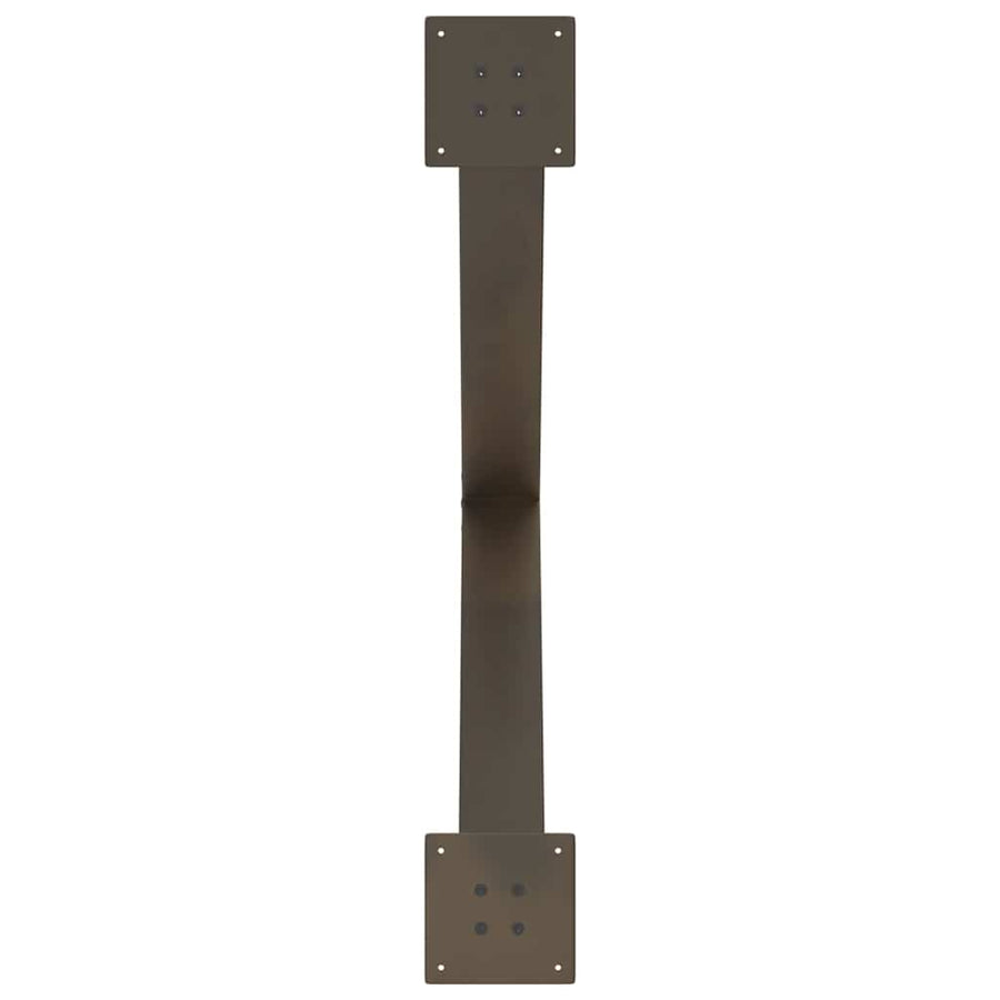 Eettafelpoten 2 st X-vormig 90x(72-73) cm staal naturel