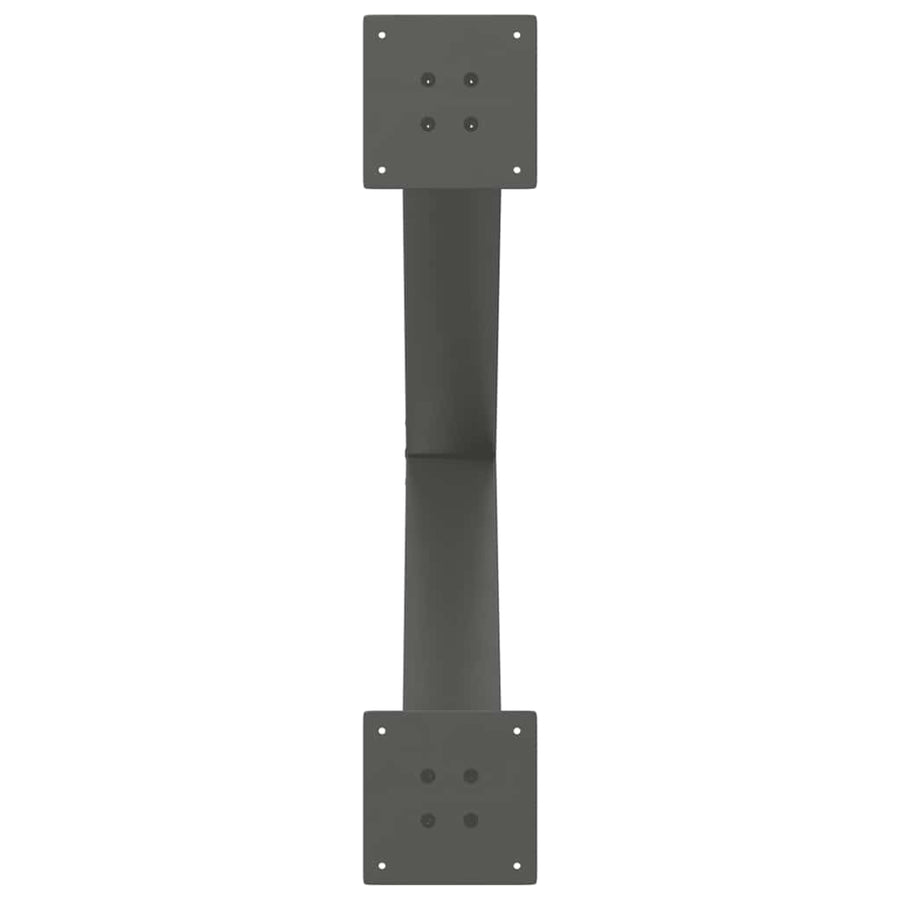 Eettafelpoten 3 st X-vormig 70x(72-73) cm staal antraciet