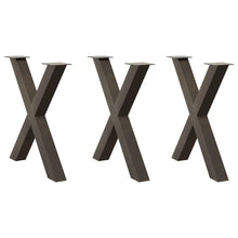 Eettafelpoten X-Vormig 70X(72-73) Cm Staal Naturel 70 x (72-73) cm (80 mm)