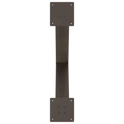 Eettafelpoten X-Vormig 70X(72-73) Cm Staal Naturel 70 x (72-73) cm (80 mm)