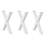 Dining Table Legs X-Shaped 80X(72-73) Cm Steel White 3