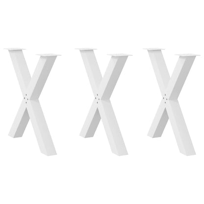 Eettafelpoten X-Vormig 80X(72-73) Cm Staal Wit 3
