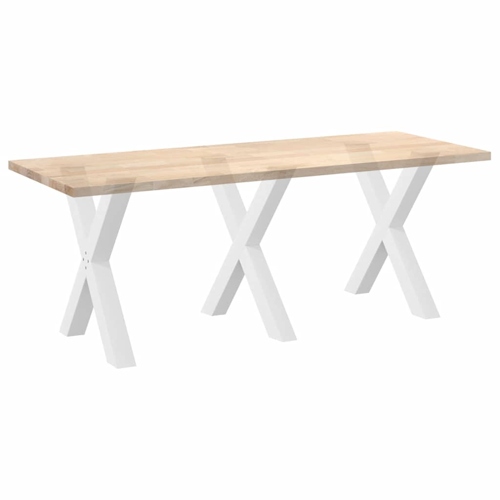 Eettafelpoten X-Vormig 80X(72-73) Cm Staal Wit 3