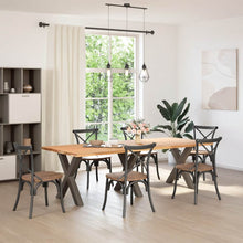 Eettafelpoten X-Vormig 80X(72-73) Cm Staal Naturel 80 x (72-73) cm (80 mm)