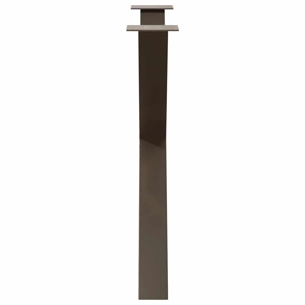 Eettafelpoten X-Vormig 90X(72-73) Cm Staal Naturel 90 x (72-73) cm (80 mm)