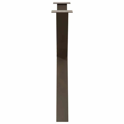 Eettafelpoten X-Vormig 90X(72-73) Cm Staal Naturel 90 x (72-73) cm (80 mm)