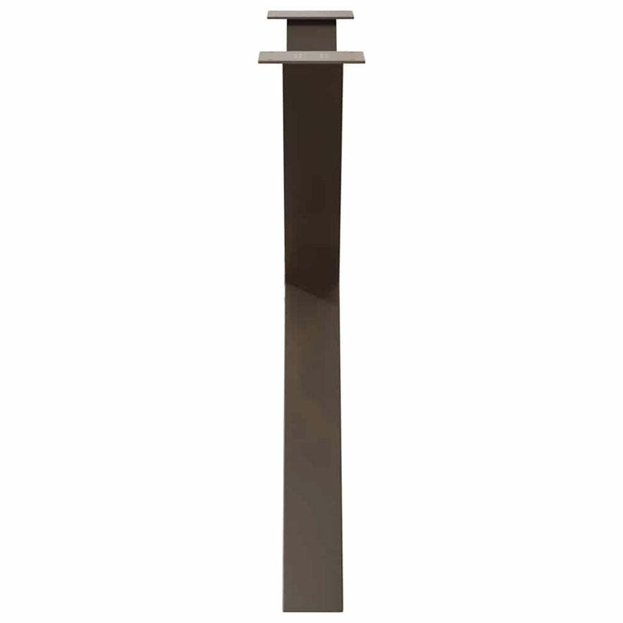 Eettafelpoten X-Vormig 90X(72-73) Cm Staal Naturel 90 x (72-73) cm (80 mm)