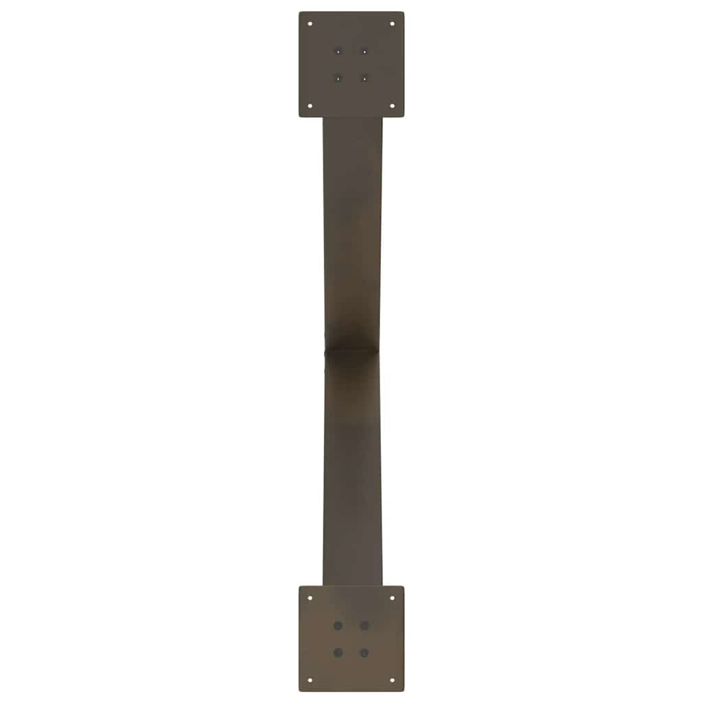 Eettafelpoten X-Vormig 90X(72-73) Cm Staal Naturel 90 x (72-73) cm (80 mm)