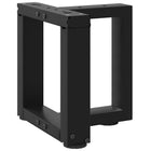 Salontafelpoten 2 st T-vormig 30x25x30 cm staal zwart