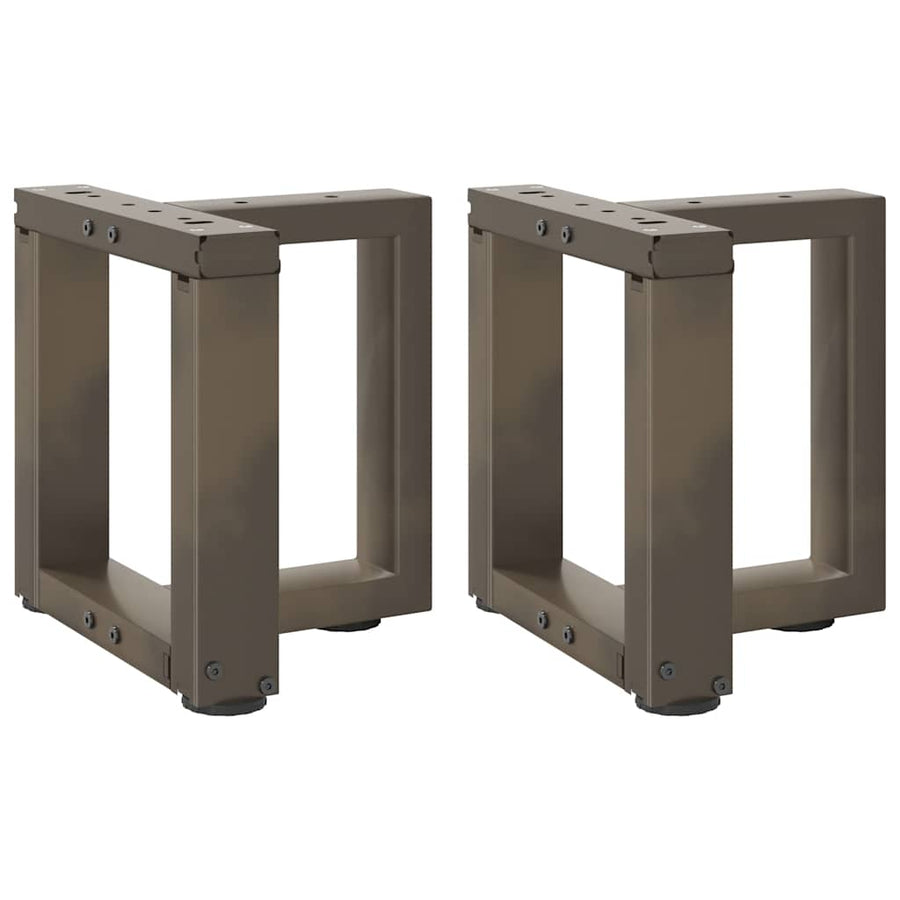 Salontafelpoten 2 St T-Vormig Staal Naturel 30 x 25 x (30-31) cm