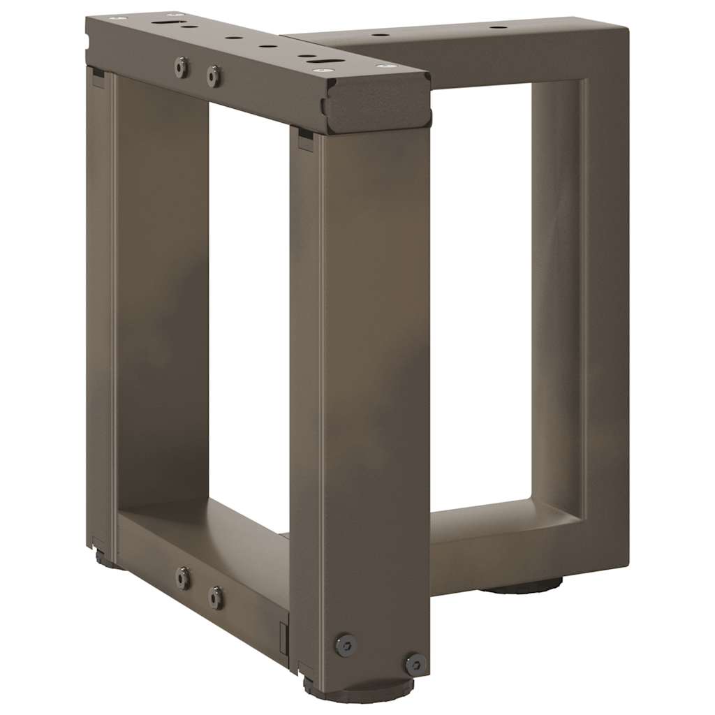 Salontafelpoten 2 St T-Vormig Staal Naturel 30 x 25 x (30-31) cm