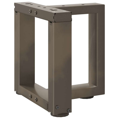 Salontafelpoten 2 St T-Vormig Staal Naturel 30 x 25 x (30-31) cm