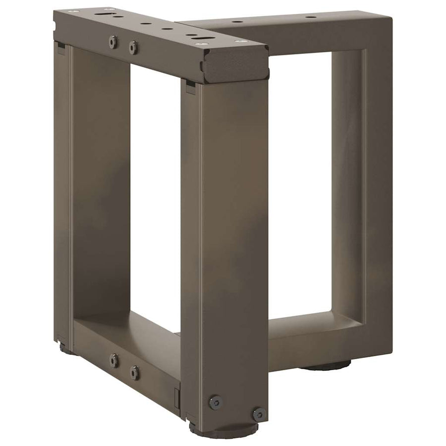 Salontafelpoten 2 St T-Vormig Staal Naturel 30 x 25 x (30-31) cm