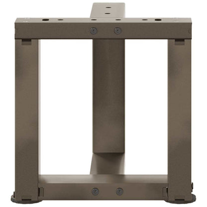 Salontafelpoten 2 St T-Vormig Staal Naturel 30 x 25 x (30-31) cm