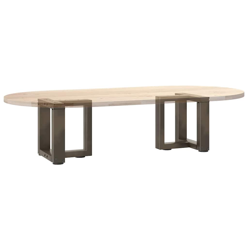 Salontafelpoten 2 St T-Vormig Staal Naturel 30 x 25 x (30-31) cm