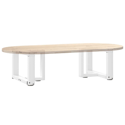 Salontafelpoten 2 st T-vormig 40x25x(30-31) cm staal wit