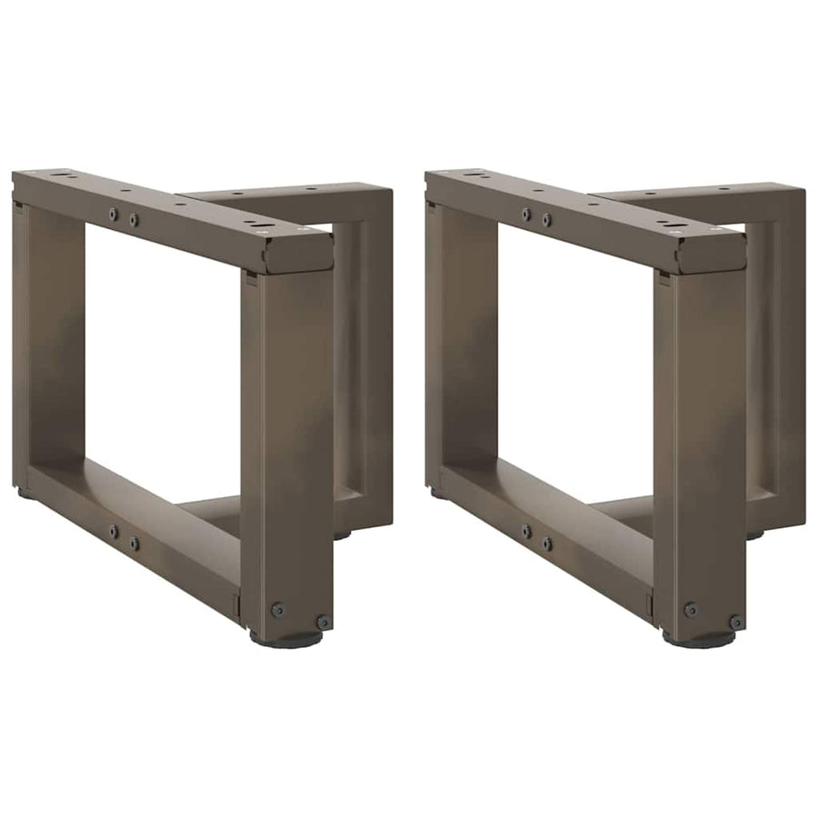 Salontafelpoten 2 St T-Vormig Staal Naturel 40 x 25 x (30-31) cm