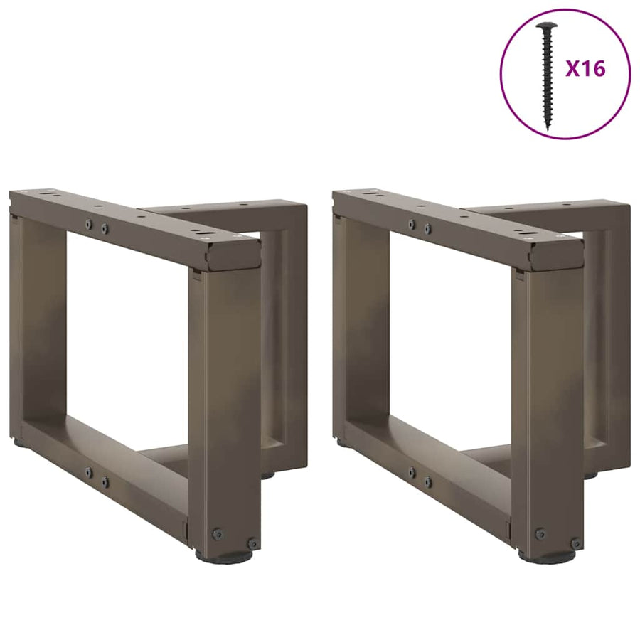 Salontafelpoten 2 St T-Vormig Staal Naturel 40 x 25 x (30-31) cm