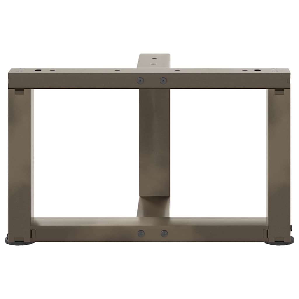 Salontafelpoten 2 St T-Vormig Staal Naturel 40 x 25 x (30-31) cm