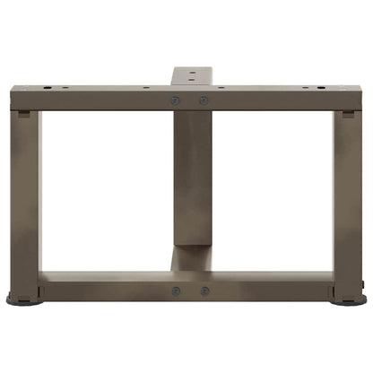 Salontafelpoten 2 St T-Vormig Staal Naturel 40 x 25 x (30-31) cm