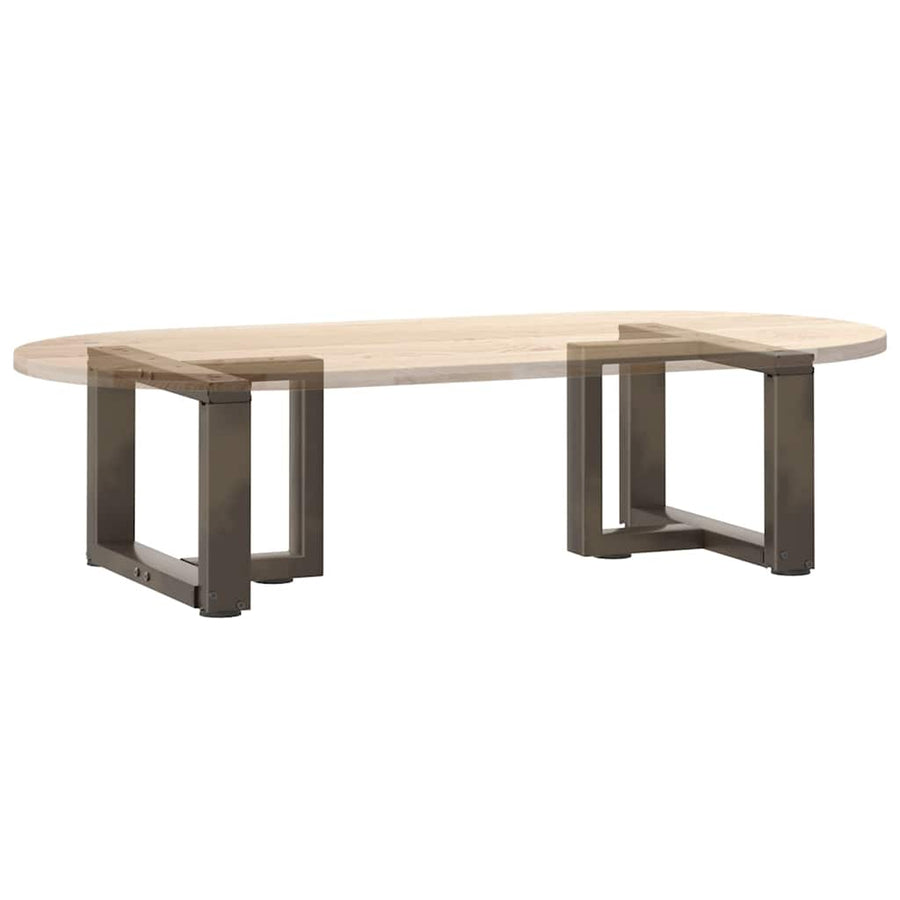 Salontafelpoten 2 St T-Vormig Staal Naturel 40 x 25 x (30-31) cm