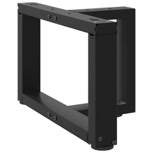 Salontafelpoten 2 st T-vormig 50x25x(30-31) cm staal zwart