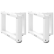 Coffee table legs 2 pcs T-shaped 50x25x(30-31) cm steel white