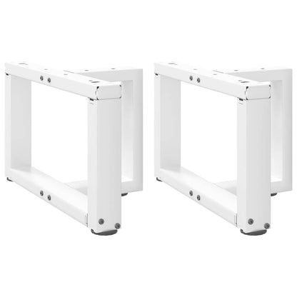 Salontafelpoten 2 st T-vormig 50x25x(30-31) cm staal wit