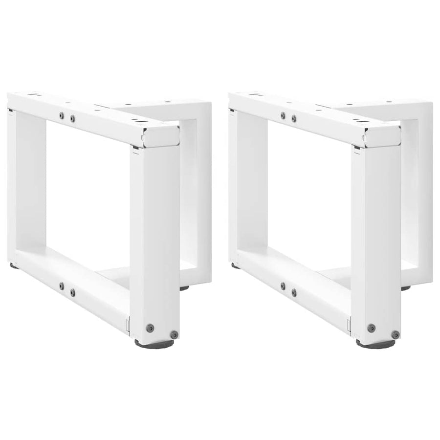 Salontafelpoten 2 st T-vormig 50x25x(30-31) cm staal wit