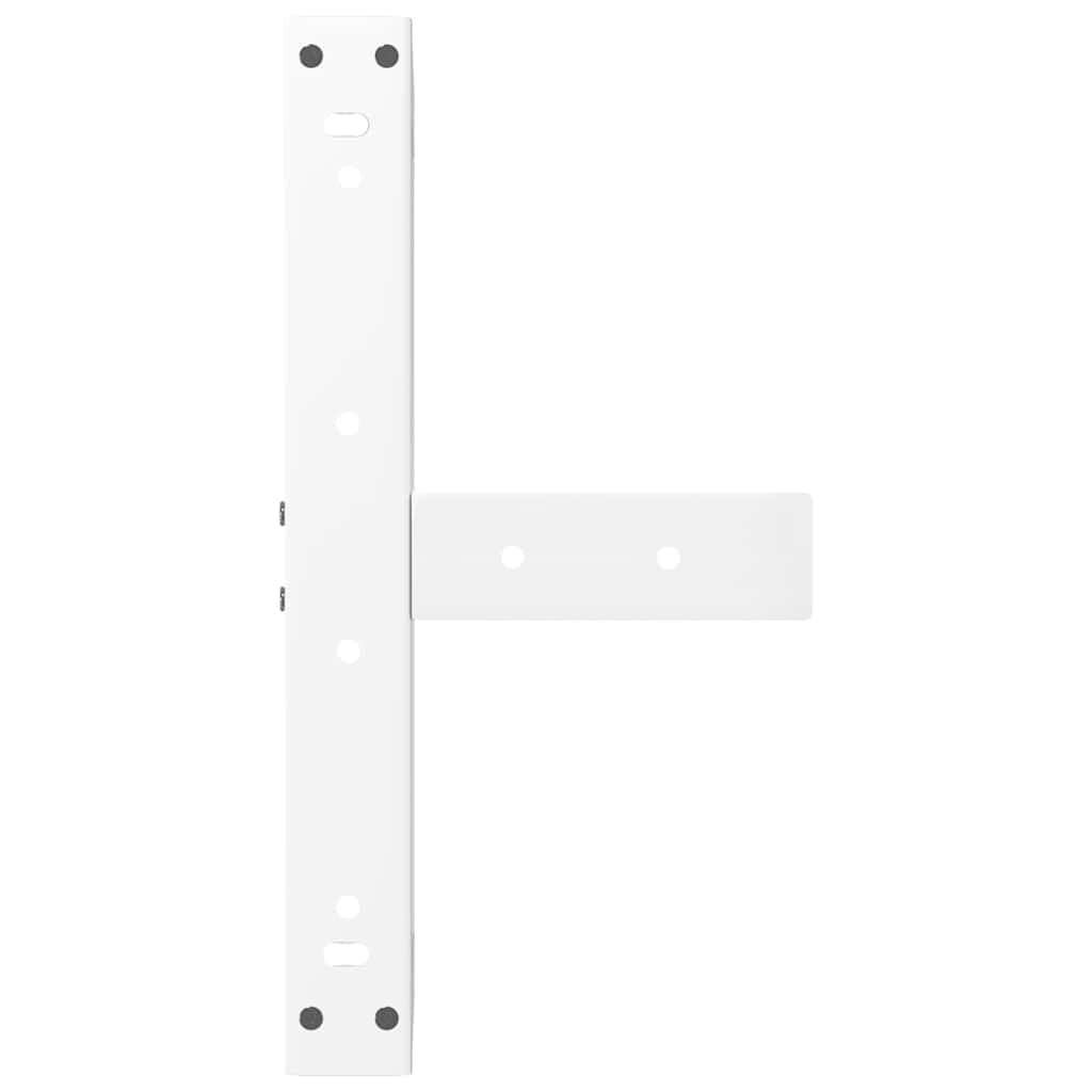 Salontafelpoten 2 st T-vormig 50x25x(30-31) cm staal wit