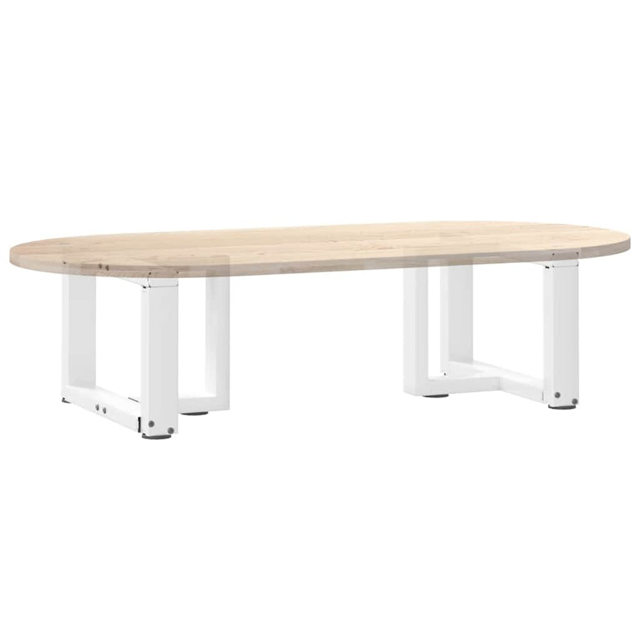 Salontafelpoten 2 st T-vormig 50x25x(30-31) cm staal wit