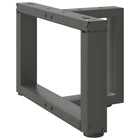 Tafelpoten 2 st T-vormig 50x25x30 cm staal antraciet