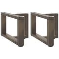 Salontafelpoten 2 st T-vormig 50x25x(30-31) cm staal naturel