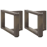 Tafelpoten 2 st T-vormig 50x25x30 cm staal naturel